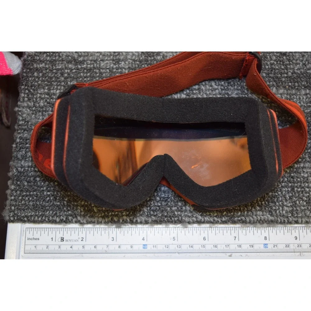 Vintage Anon Goggles Mirror / Amber Lens Red Frame FLAW